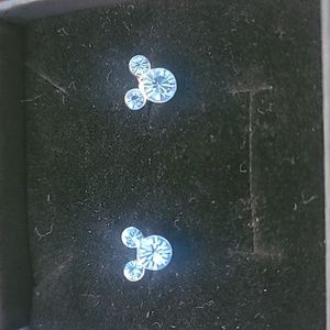 Light Blue Mickey Mouse Earrings